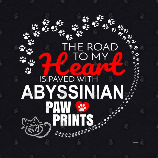 My Abyssinian Paw Prints - Gift For Abyssinian Parent by HarrietsDogGifts